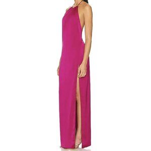 Katie May Halter Backless Maxi Dress Fuschia Pink Size Large New
